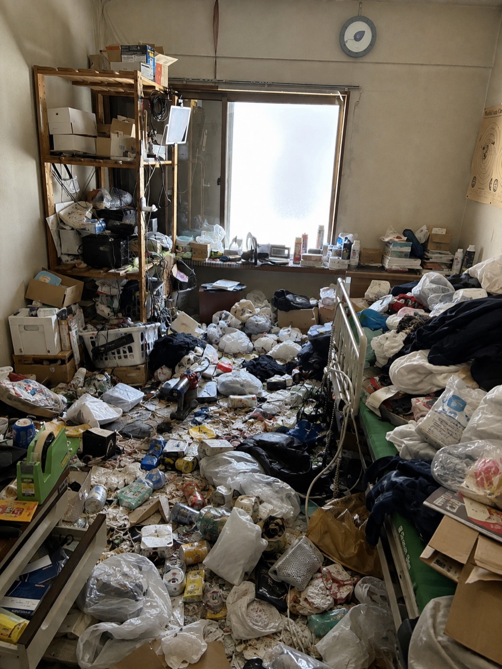 作業前：居室 床が見えない状態のお部屋