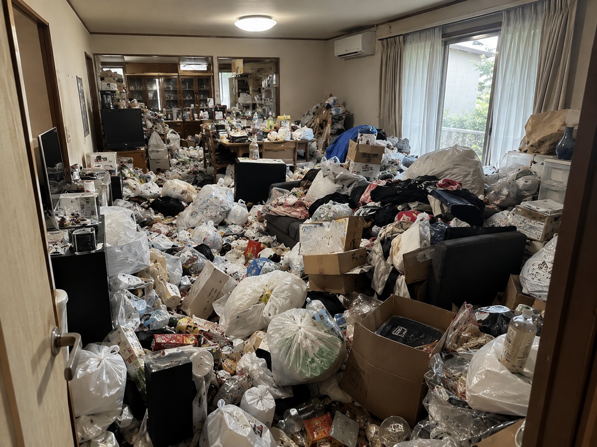 大型ゴミ屋敷の作業前
